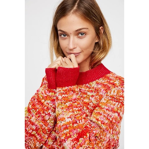 Free People Wool Knit Rainbow Dash Sweater M - Picture 3 of 13